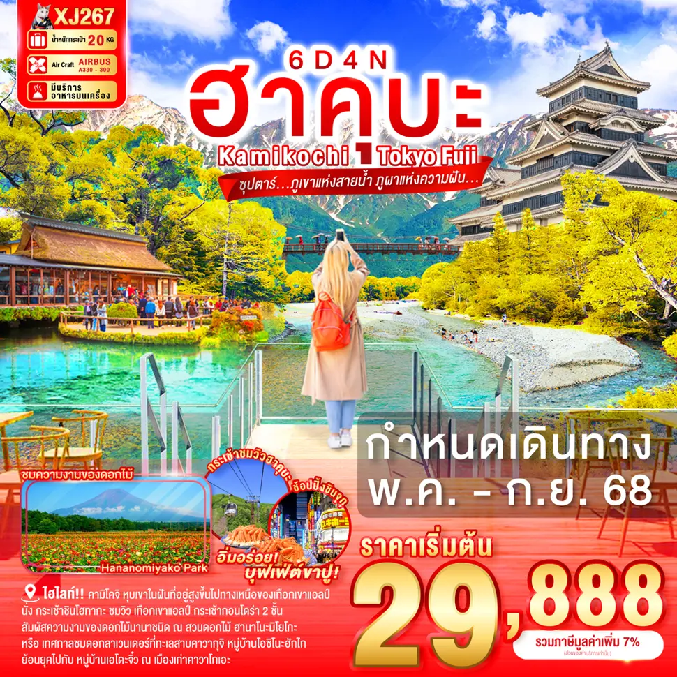 ทัวร์ญี่ปุ่นฮาคุบะซุปตาร์ ภูเขาแห่งสายน้ำ ภูผาแห่งความฝัน