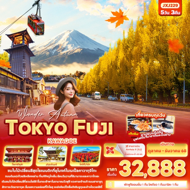 ทัวร์ญี่ปุ่น Wonder Autumn TOKYO FUJI KAWAGOE