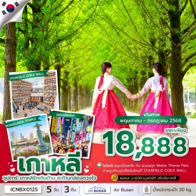 ทัวร์เกาหลี ซุปตาร์...เกาหลีรักเกินต้าน สะท้านกล่องดวงใจ 